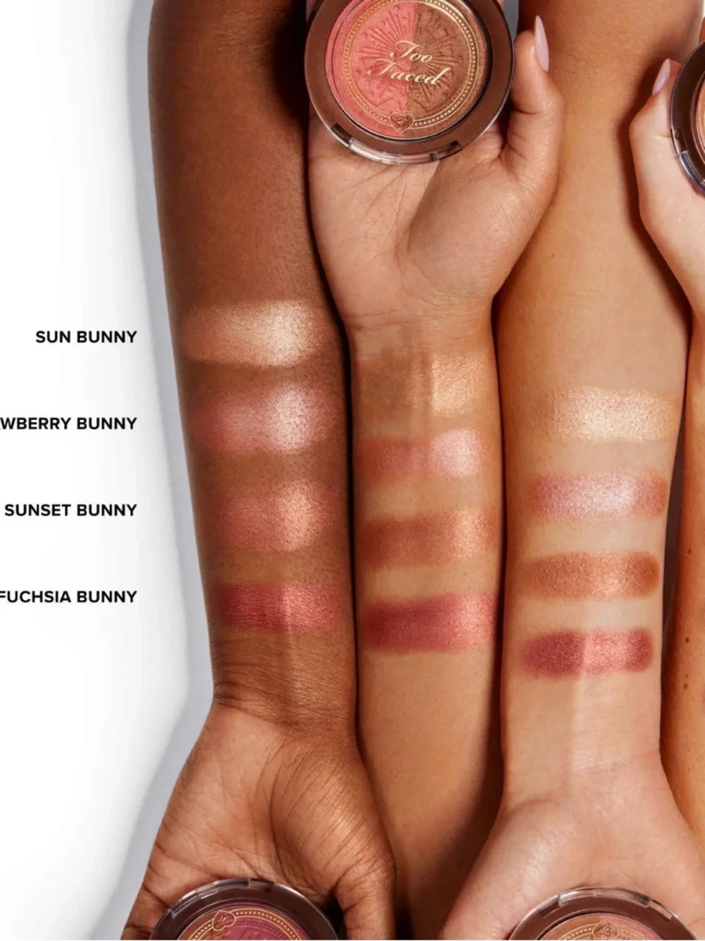 Too Faced Sun Bunny Blushing Bronzer - Pink and Gold Packaging